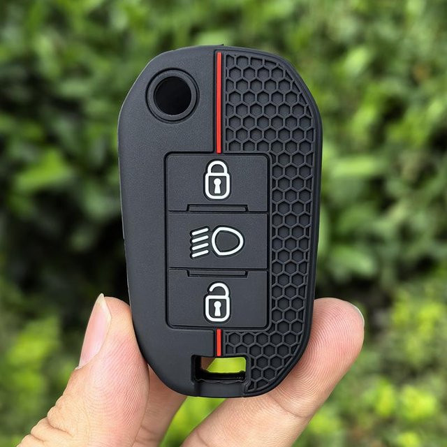 Silikon Autoschlüsselhülle Abdeckung für Citroen Berlingo C3 C4 C4L C5 C6 C8 Picasso und Peugeot 208 308 in Schwarz - Bild 1