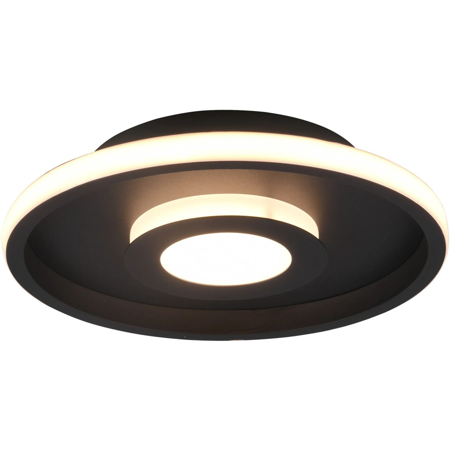 Trio LED-Deckenleuchte Ascari Schwarz Matt, rund, dimmbar, B/T/H: 30 x 30 x 6,8 cm - Bild 2