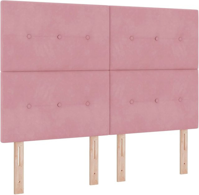vidaXL LED Kopfteil in Rosa mit integrierten Lichtleisten, Breite: 160 cm - Bild 1
