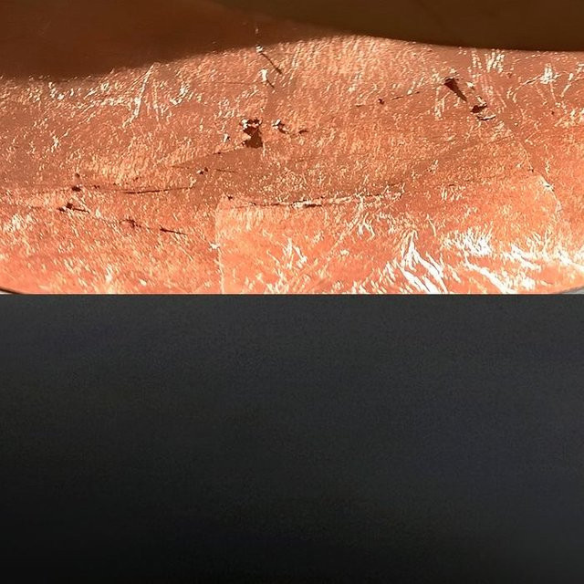 Catellani & Smith Lederam Wandleuchte aus Metall in Schwarz und Blattkupfer mit dimmbarer LED in Warmweiß, Durchmesser: 17 cm - Bild 1