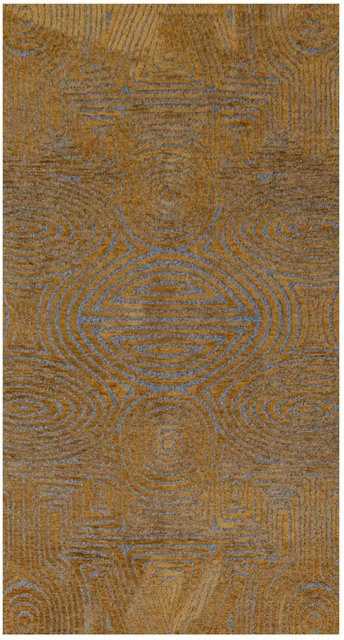 Lola&Moi Teppich Gold Stone in Gold, Orange und Gelb, Breite: 80 cm, Tiefe: 150 cm - Bild 1