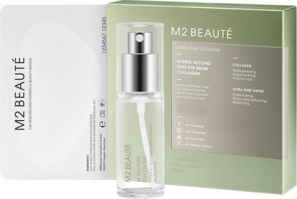 M2Beauté Ultra Pure Solutions Hybrid Second Skin Eye Mask, Kollagen, Peptide - Bild 1