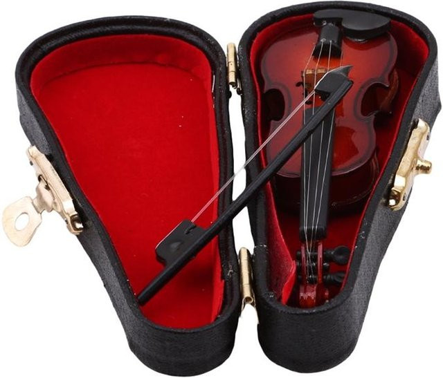 Mini Violine, Musical Instruments, Holz, rot, Tabletop - Bild 1