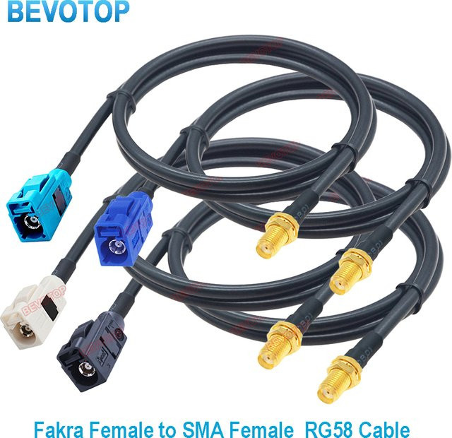 BEVOTOP RG58 Fakra zu SMA Buchse Kabelbaum Jumper für Auto mit verschiedenen Codes - Bild 1