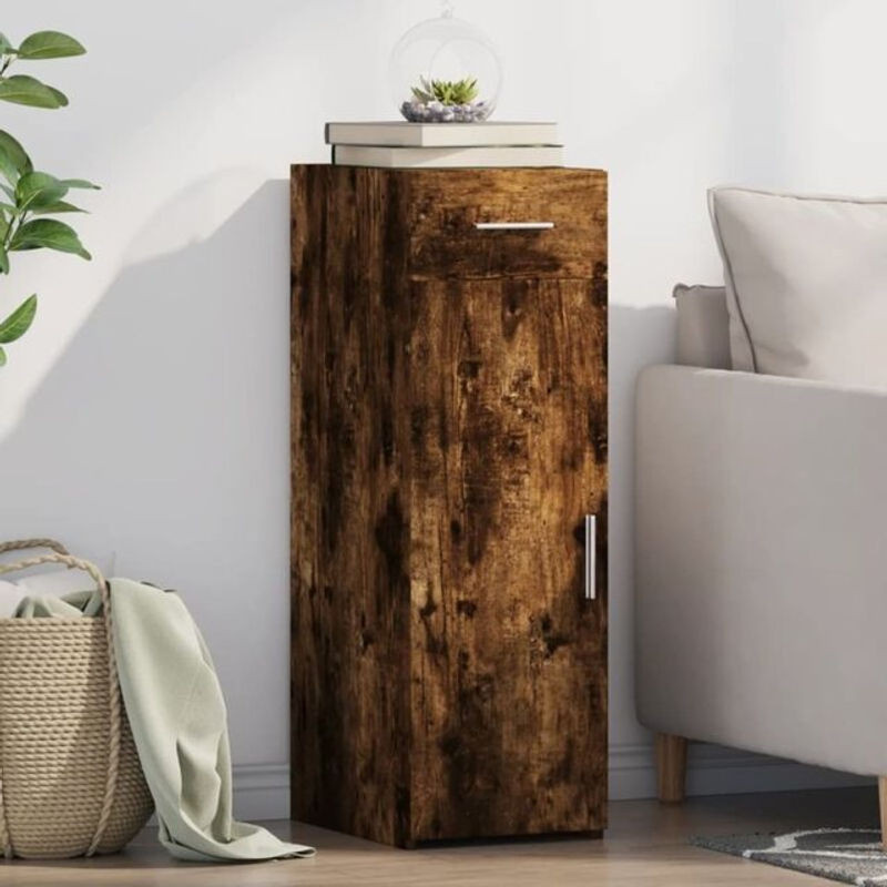 Vidaxl Sideboard Räuchereiche Braun Holzwerkstoff B/T/H: 30 x 42,5 x 93 cm - Bild 1