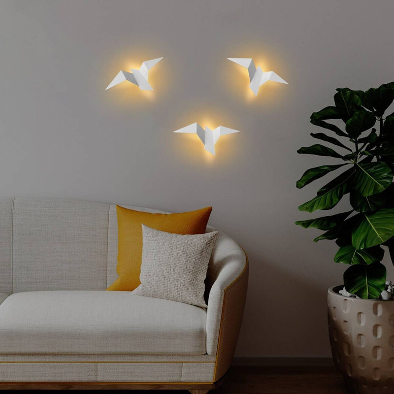 Opviq Wandleuchte aus Metall in Weiß, modern mit LED, B/H/L: 16 x 12 x 31 cm - Bild 2