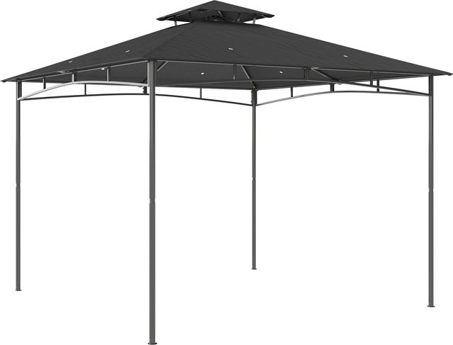 Outsunny Gartenpavillon Dunkelgrau mit Doppeldach und UV-Schutz B/H/L: 300 x 285 x 300 cm - Bild 1