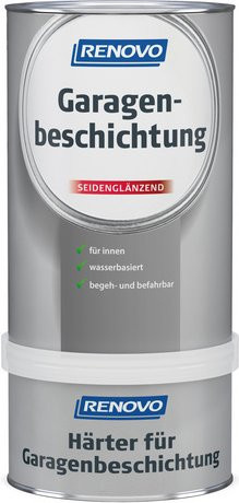 RENOVO Garagenbeschichtung wasserbasiert in Grau mit seidenmattem Glanz - Bild 1