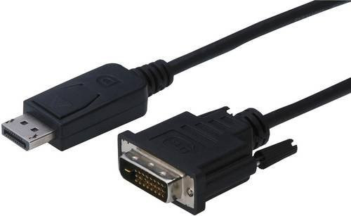 Digitus DisplayPort auf DVI-D Adapterkabel Schwarz, Länge: 2,00 m - Bild 1