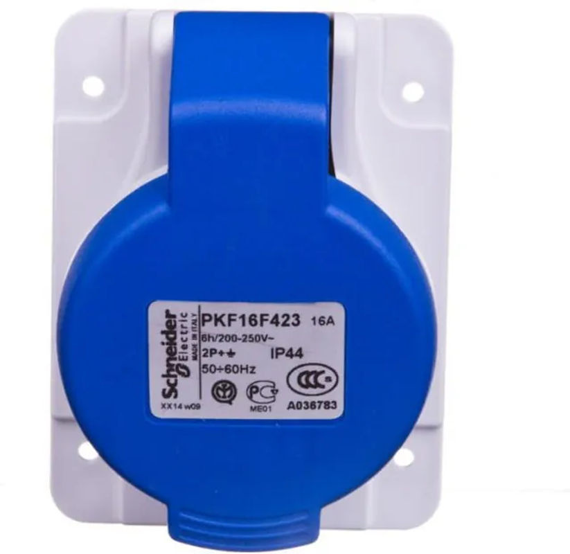 Schneider Electric PKF16F423 CEE Anbaudose 16A 250V in Weiß - Bild 2
