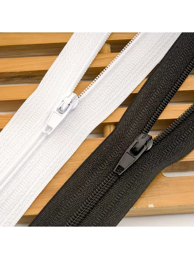 10 Stück AAA Nylon selbstsichernde Reißverschlussschieber in Weiß für DIY-Näharbeiten an Röcken, Hosen und Rucksäcken - Bild 3