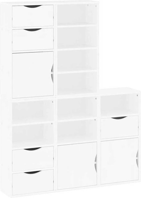 5er-Set vidaXL ODDA Beistellschränke aus Massivholz Kiefer in Weiß, B/T/H: 40 x 24 x 79 cm - Bild 1