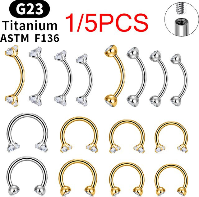 UHERA Nasenring Titan, Zirkonia, Unisex - Bild 1