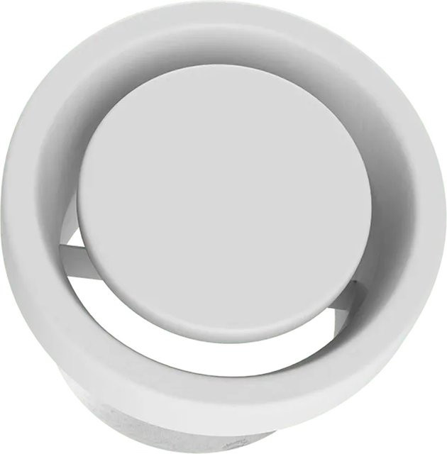 Heatpex Abluft Tellerventil aus Stahl in Weiß für ARIA CONNECT ATC 1, Durchmesser: 125 mm - Bild 1