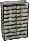 Allit Kleinteilemagazin VarioPlus Basic 47 in Schwarz mit 29 Fächern, B/T/H: 30,5 x 17,0 x 43,5 cm - Bild 1