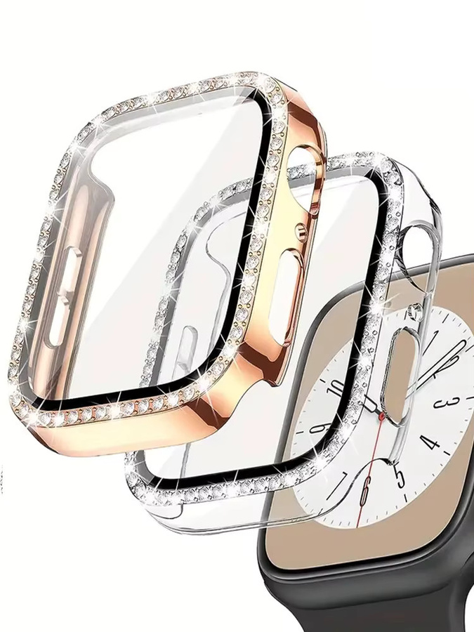 Glas + Diamantgehäuse für Apple Watch, Roségold, Unisex - Bild 3
