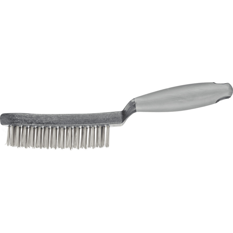 PFERD Handbürste HBUP 3reihig mit Kunststoffkörper und ergonomischem Griff in Silber und Stahl-Draht-Ø 0,40 mm - Bild 1