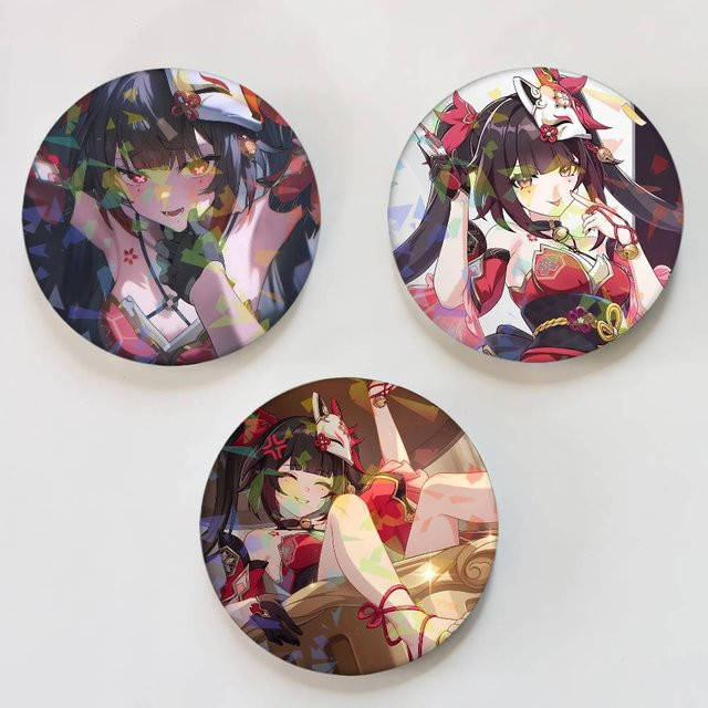 Brosche Honkai Star Rail Sparkle Laser Button Pins, Unisex - Bild 1