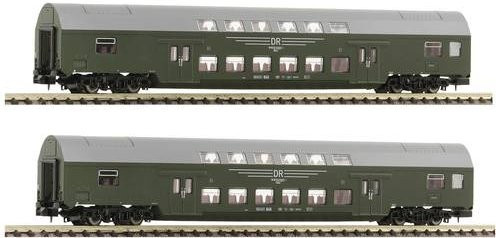 Fleischmann N 2er-Set Doppelstockwagen DR DBmue 6260042 - Bild 1