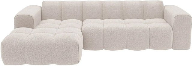 Maison Céphy Sofa Caleso in Beige, L-Form mit Chenille-Bezug, Breite: 284 cm, Tiefe: 163 cm, Höhe: 69,5 cm - Bild 1