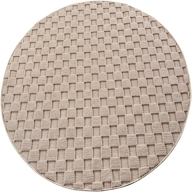 Ayyildiz Kurzflorteppich Helix Rund Beige Ø 200 cm - Bild 1