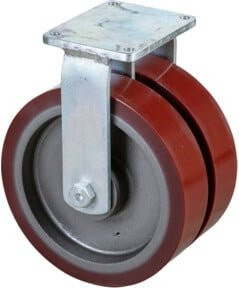 BS Rollen Schwerlastdoppelrolle S110.C10.401 Bockrolle in Rot mit 400 mm Raddurchmesser und Kunststoffrollen - Bild 1