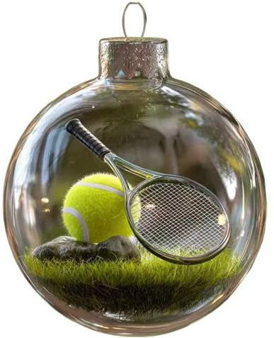 3D Dackel Weihnachtskugel aus klarem Kunststoff in Grau als dekoratives Ornament für deinen Weihnachtsbaum - Bild 1