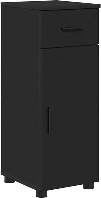 vidaXL Badezimmerschrank mit Schubladen in Schwarz matt, B/T/H: 30 x 35 x 80 cm - Bild 1