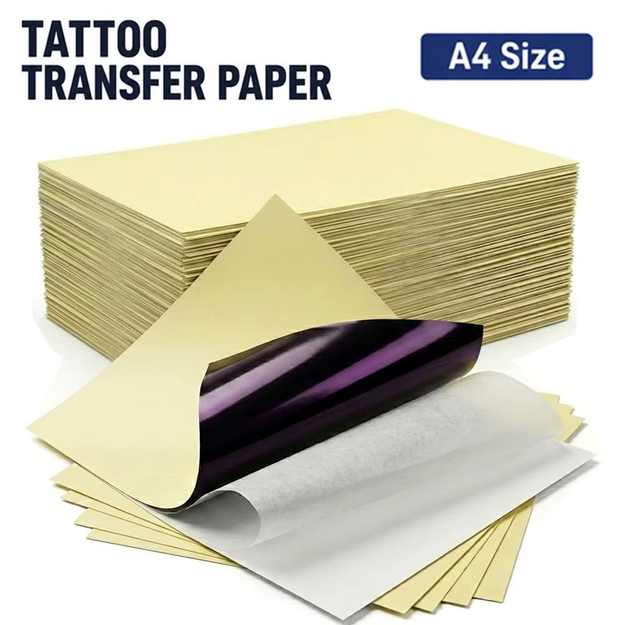 YUELONG Tattoo-Transferpapier A4-Format, 150 Stück, Weiß, Tattoo-Schablonenpapier für Tattoo-Transfermaschinen und professionelles Tattoo-Zubehör - Bild 7