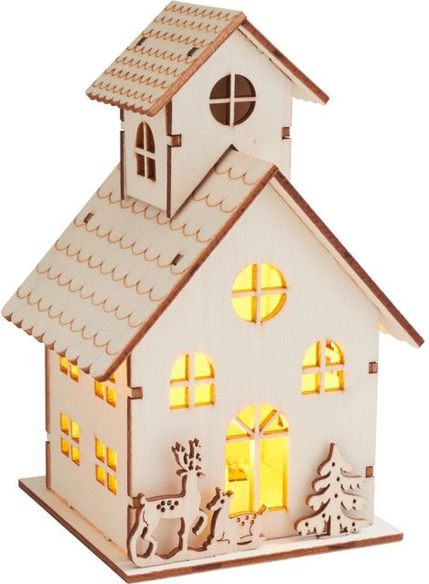 VBS Haus mit Turm Holzbausatz mit LED - Bild 1