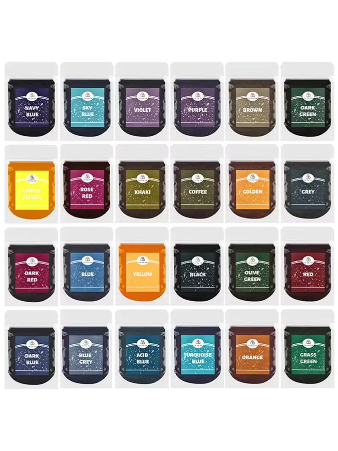 24 Farben Textilfarben Set für Batikfärbung und Stofffärbung von Baumwolle, Leinen und Jeans, 24 x 15 g, Mehrfarbig - Bild 4