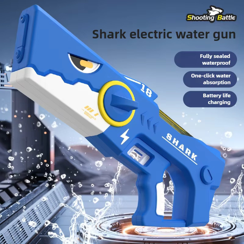 MYGVN Hai-Wasserblaster, Elektrische Wasserpistole, Meerestiere, Grau - Bild 4
