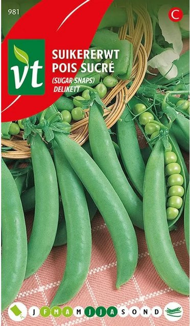 Arborix Erbsen Delikett Samen für frühen Gartenanbau, 40 g - Bild 1