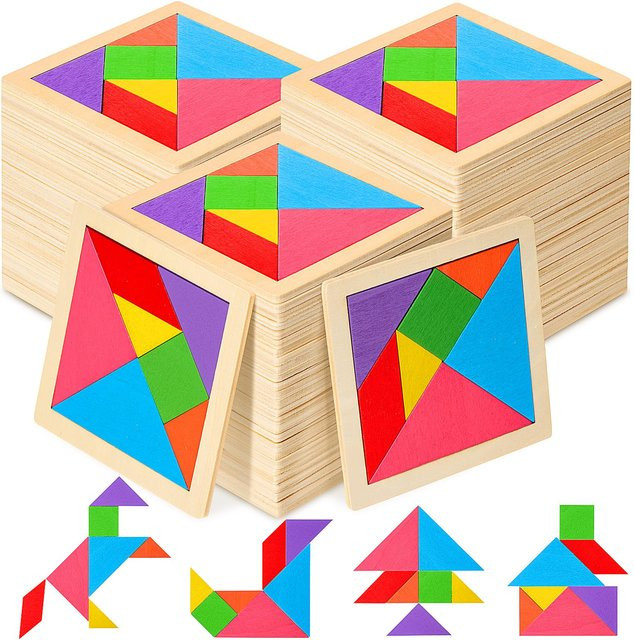 Binchi Outdoor Product Holz-Tangram-Puzzles, ab 14 Jahre - Bild 1