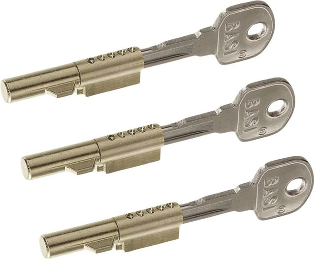 BASI Schlüssellochsperrer SS 12 Set Gleichschließend in Silber mit je 2 Schlüsseln - Bild 1