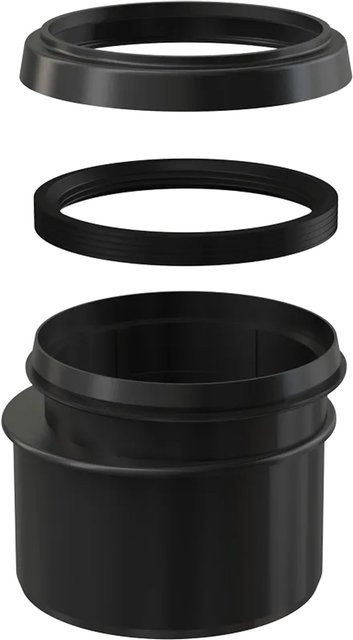 Alcadrain M907 Reduktion komplett DN90/110 Schwarz aus Kunststoff mit Montage-Set - Bild 1