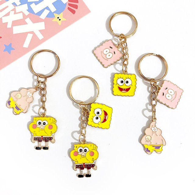 Potdemiel Schlüsselanhänger SpongeBob Patrick Star, Metall, Gold, Damen - Bild 1