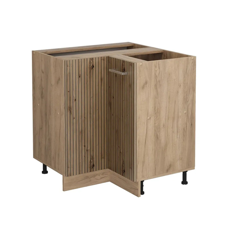 Vicco Eckunterschrank R-Line Artisan-Eiche/Goldkraft Eiche, B/T/H: 75,6 x 46,0 x 81,6 cm - Bild 2