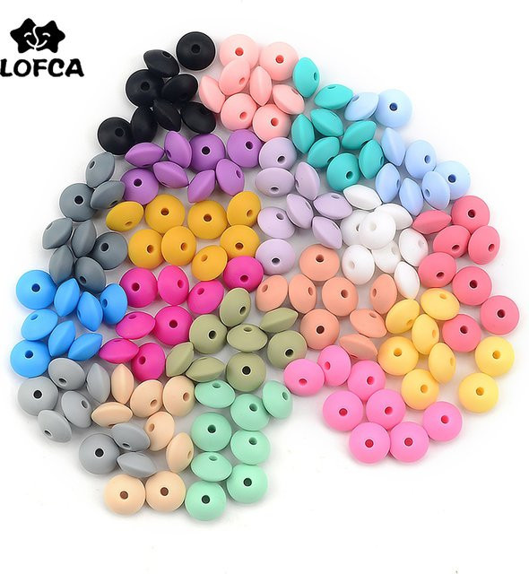 LOFCA Silikon-Linsenperlen, 12 mm, Unisex - Bild 1