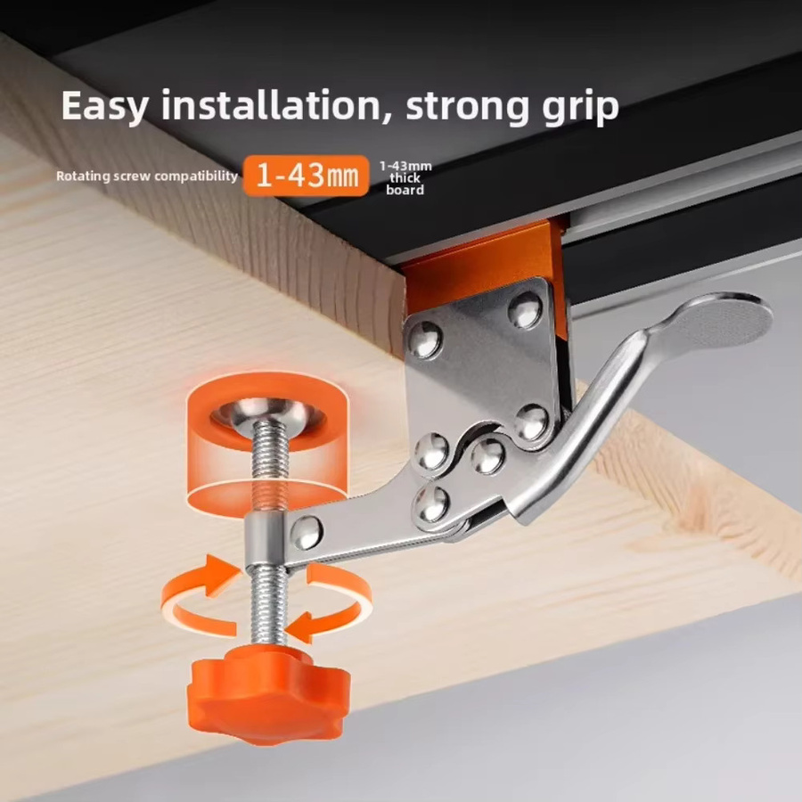 NEWONE Installationswerkzeug für Schubladenführungsschienen mit verstellbaren Klemmen in Orange - Bild 2