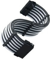 SilverStone ATX-Verlängerungskabel SST-PP07E-MBBW in Schwarz und Weiß - Bild 1