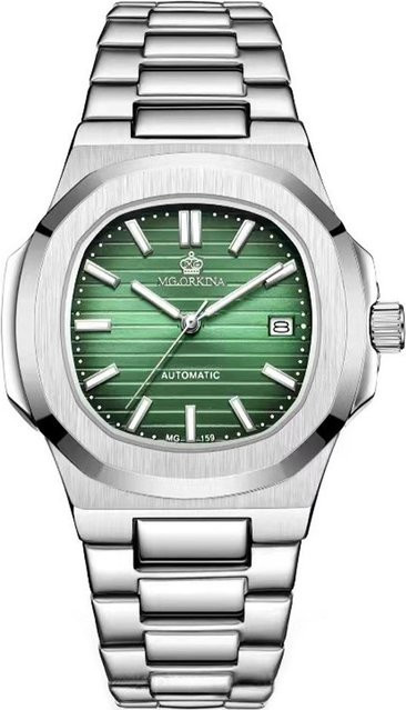 Megir Armbanduhr, Automatik, Edelstahl, Grün, 43 mm, Herren - Bild 1