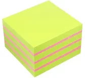 Soennecken Haftnotizwürfel in Grün, Pink und Gelb mit FSC-Zertifizierung - Bild 1