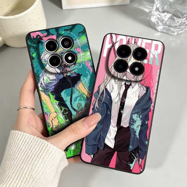 Anime Chainsaw Man Handyhülle für Xiaomi Mi Poco X8 X7 X6 X5 X4 X3 M8 M7 M6 M5 F8 F7 F5 Pro 4G 5G in Schwarz - Bild 1