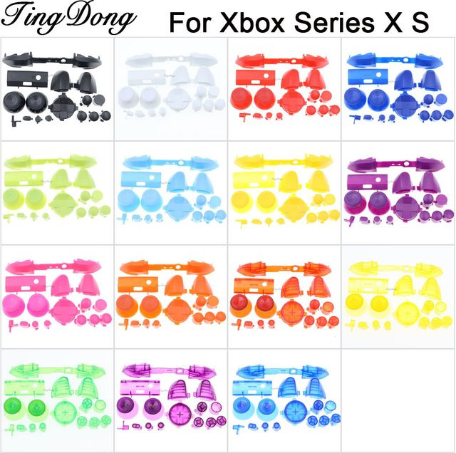 TingDong Ersatzteile Set für Xbox Series X/S Controller in Rot: LB/RB Bumper Trigger, D-Pad und ABXY Tasten Mod-Kit Zubehör - Bild 1