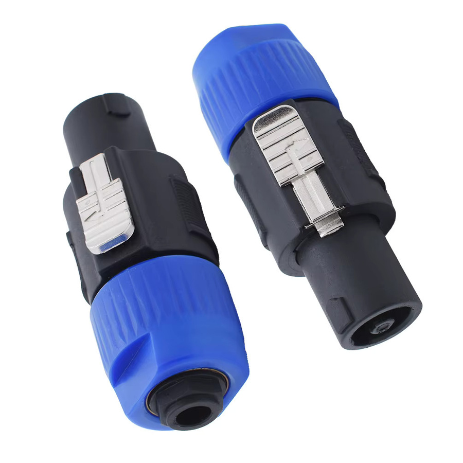 FRHY 2er-Set NL4FC 4-Pol Lautsprecher Stecker auf 6,5mm Weibliche Metall Jack Adapter mit Metall Latch, Farbe: Blau - Bild 4