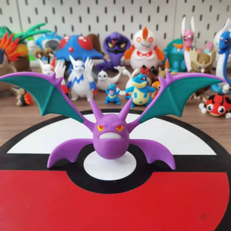 Bandai Pokemon Golbat Crobat Action Figure Statue Modell in Lila, 1:20 Scale 3D Druck Desktop Dekoration - Bild 2
