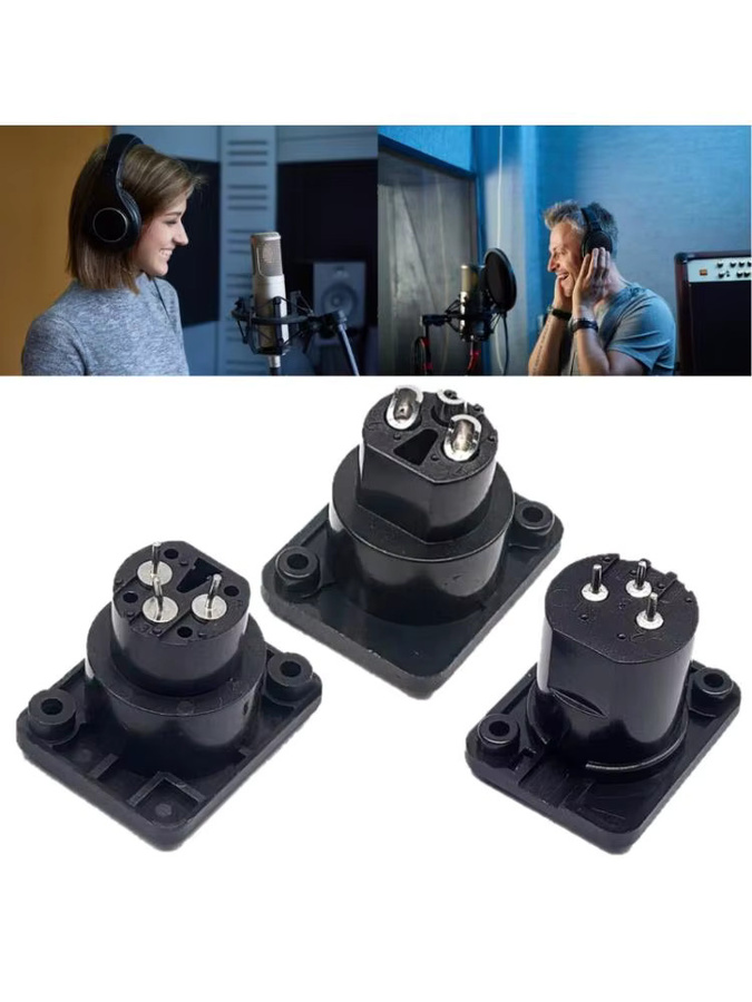 XLR-Mikrofonanschluss Adapter mit Legierungsgehäuse in Schwarz für Studiogeräte - Bild 6