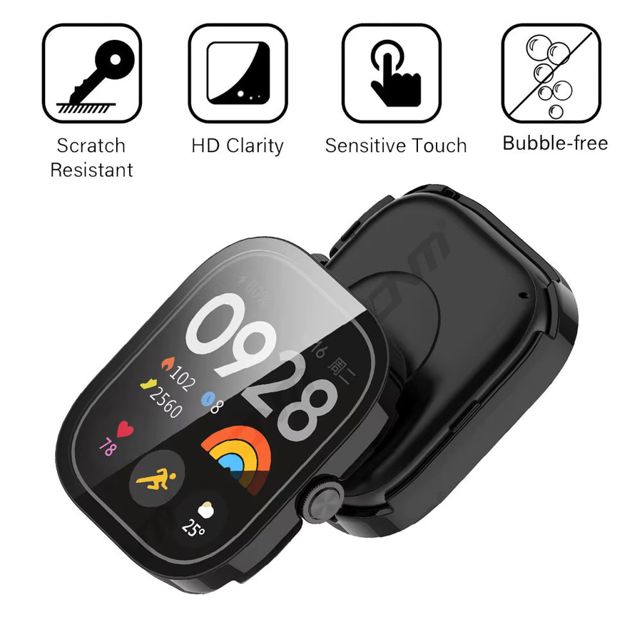 Xiaomi Redmi Watch 5 Zubehör, Glas + Hülle, Silikon, Schwarz, Unisex - Bild 4