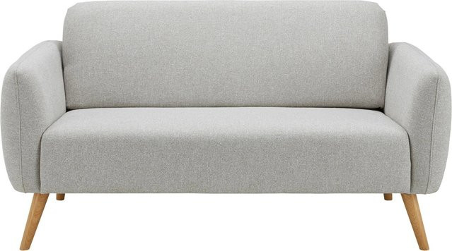 Bessagi Home Sofa Pia in Hellgrau aus Webstoff mit Holzgestell, B/T/H: 146 x 75 x 50 cm - Bild 1